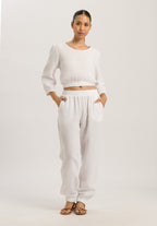 74928 Sleep And Lounge 3/4 Slv Shirt - 101 White