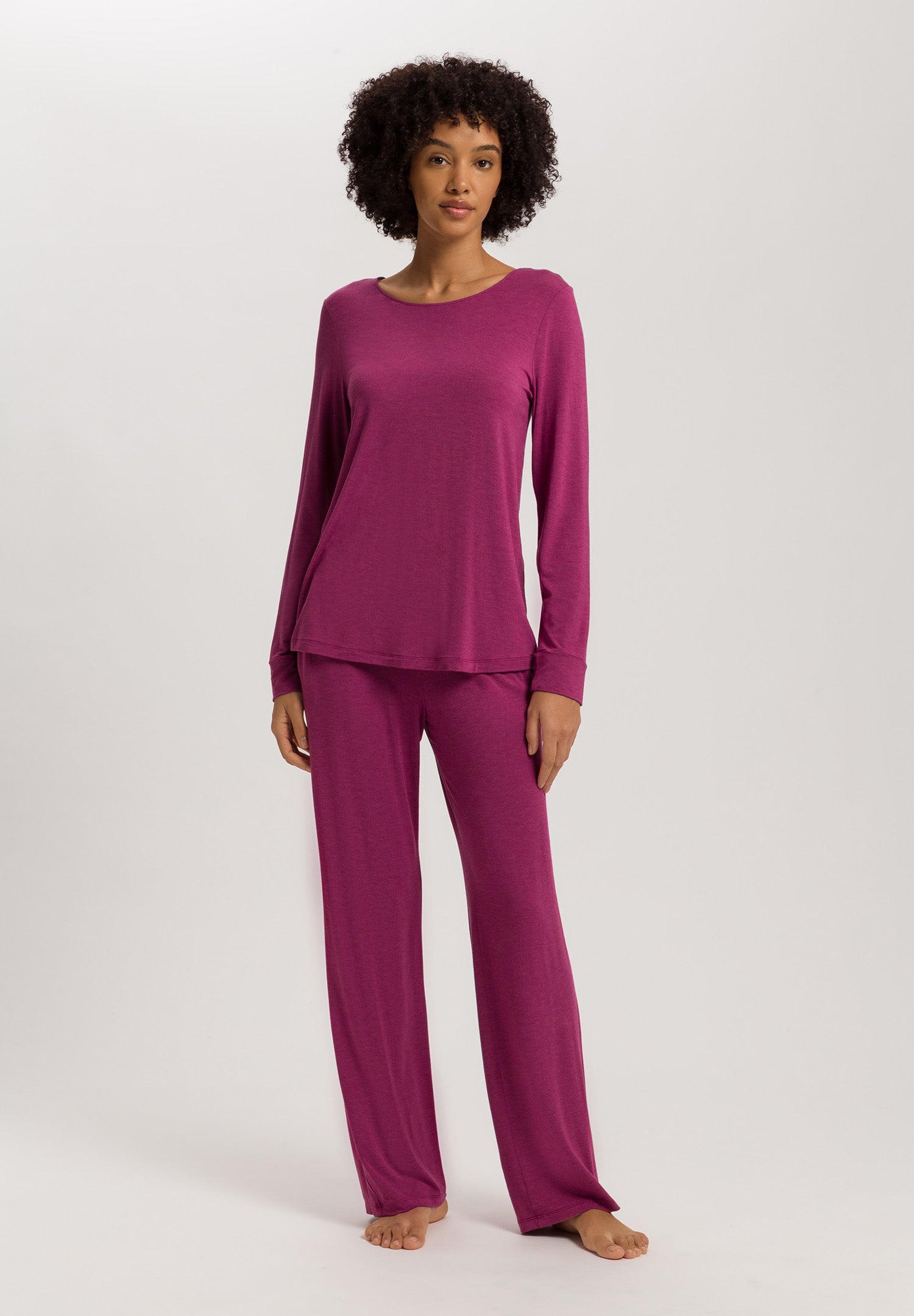 Natural Elegance Relaxed Round Neck Top | Tourmaline Melange 74948-3056