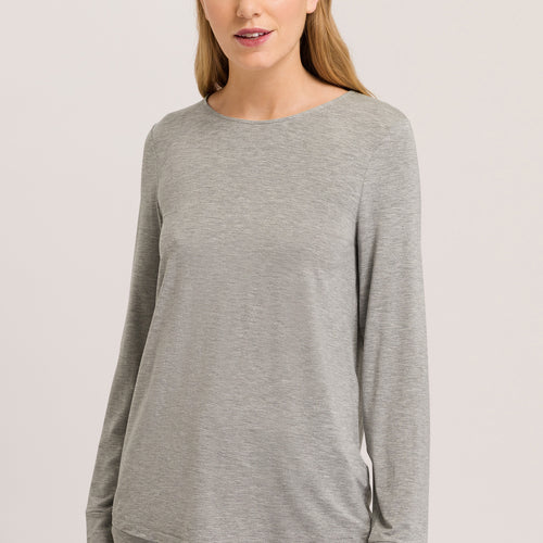 74948 Natural Elegance L/Slv Shirt - 958 Grey Melange