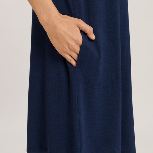 74949 Natural Elegance S/SLV NIGHTDRESS 90CM - 1610 Deep Navy