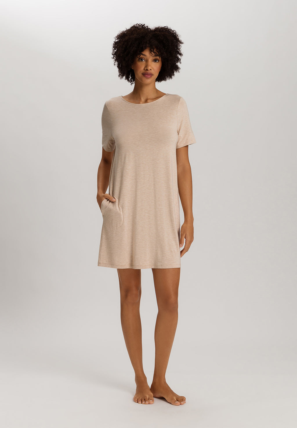 Natural Elegance Short Sleeve Nightdress 90cm | Black/Aqua 74949-3012