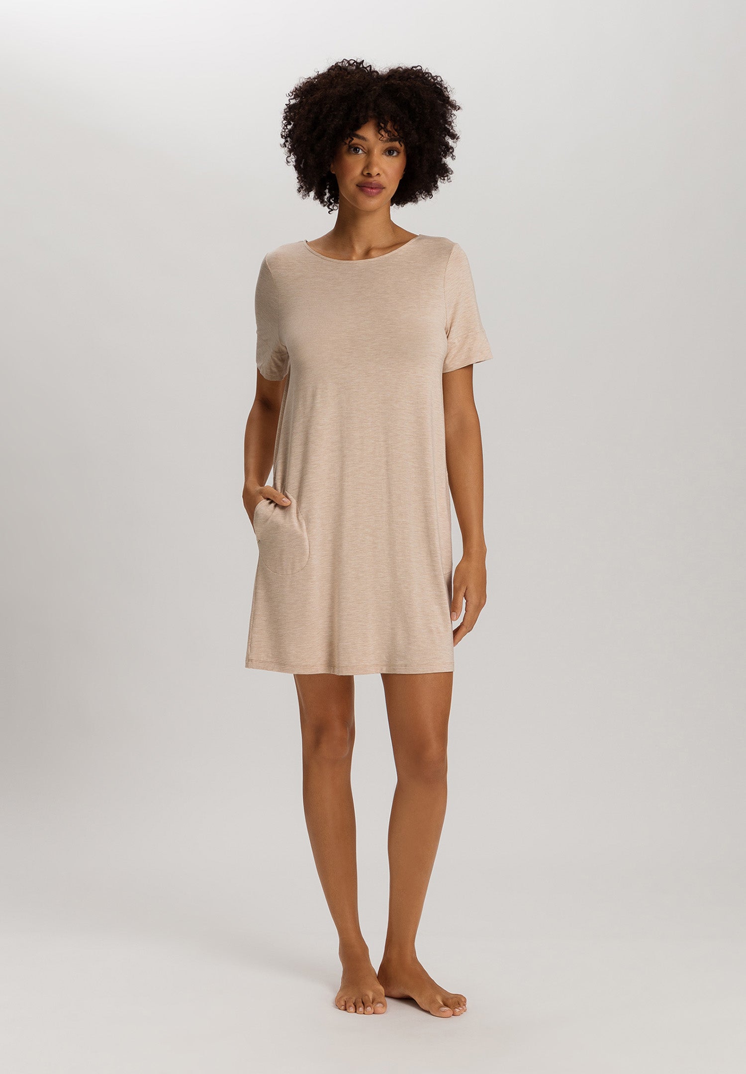 Natural Elegance Short Sleeve Nightdress 90cm | Black/Aqua 74949-3012