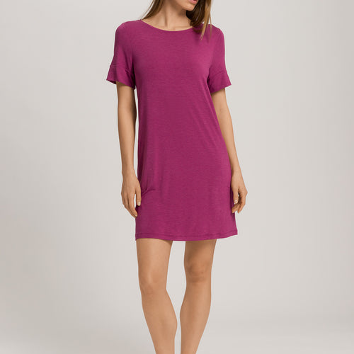 Natural Elegance Short Sleeve Nightdress 90cm | Tourmaline Melange 74949-3056