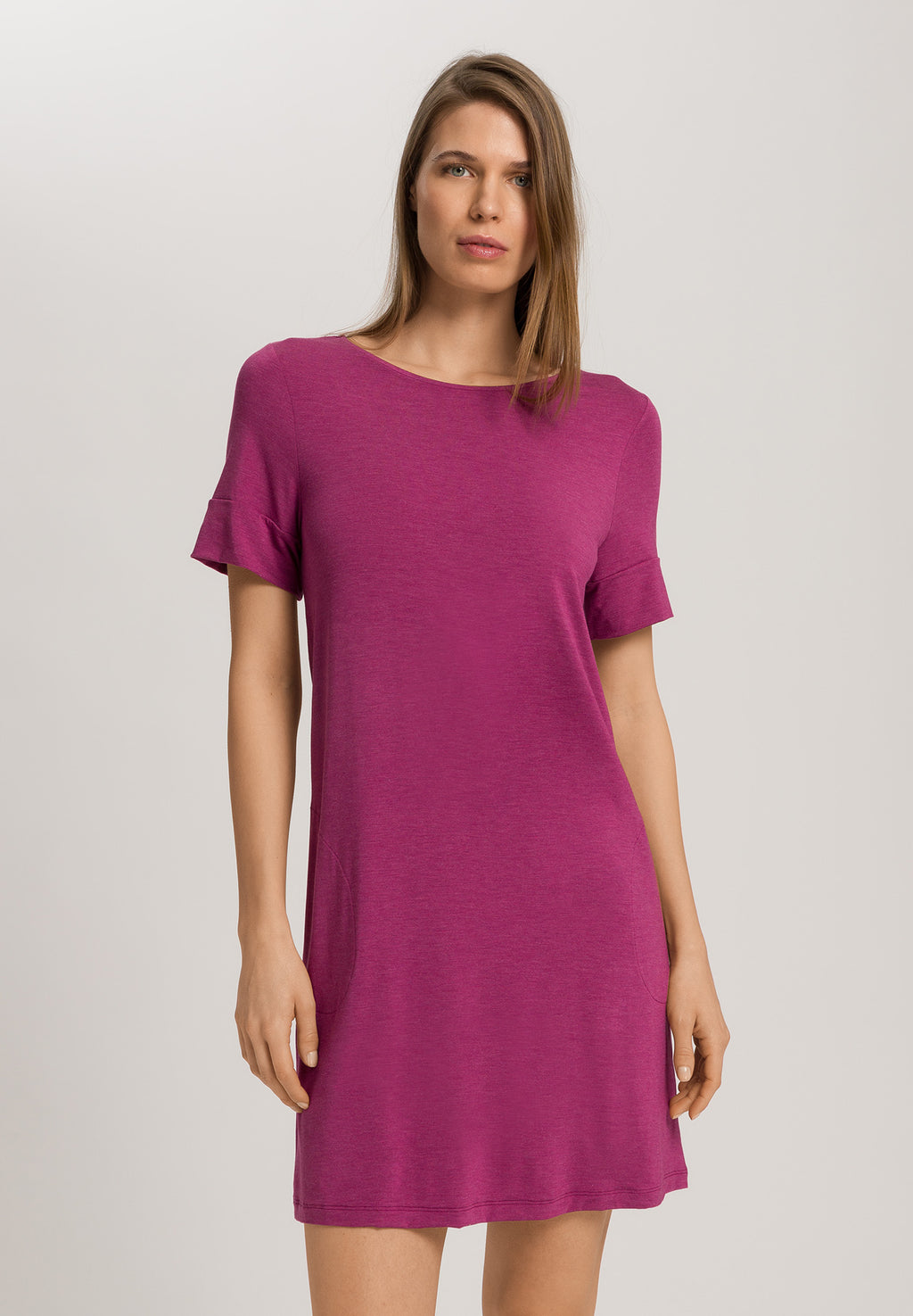 Natural Elegance Short Sleeve Nightdress 90cm | Tourmaline Melange 74949-3056