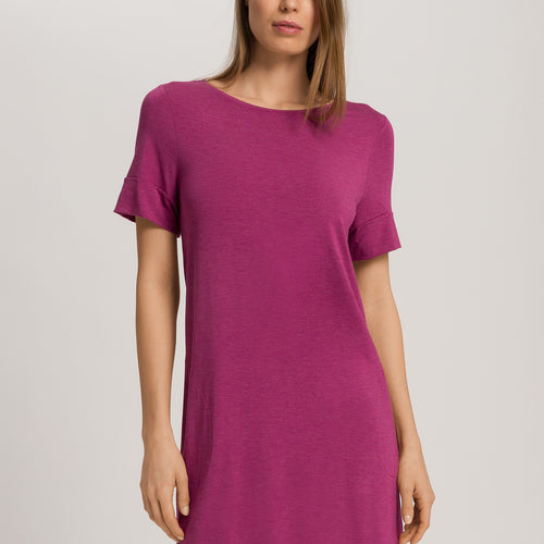 Natural Elegance Short Sleeve Nightdress 90cm | Tourmaline Melange 74949-3056