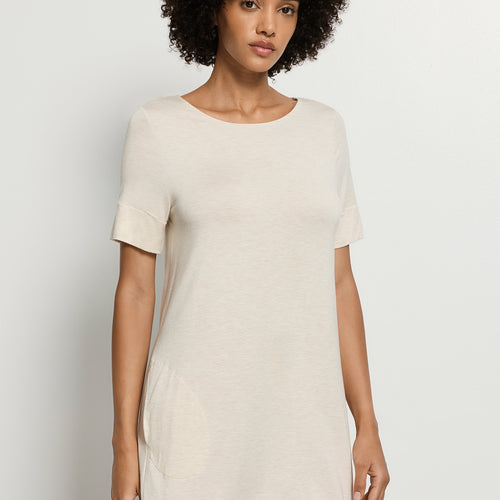 Natural Elegance Short Sleeve Nightdress 90cm | Anthra Mel. 74949-3080