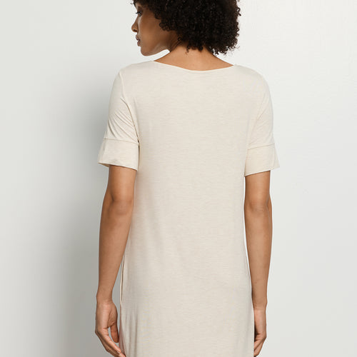 Natural Elegance Short Sleeve Nightdress 90cm | Anthra Mel. 74949-3080
