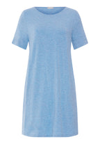 Natural Elegance Soft Round Neck Nightgown | Bluebird Melange 74949-3160