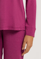Natural Elegance Round Neck Long Pajama Set | Tourmaline Melange 74951-3056