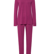 Natural Elegance Round Neck Long Pajama Set | Tourmaline Melange 74951-3056