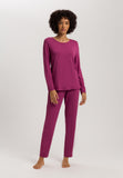 Natural Elegance Round Neck Long Pajama Set | Tourmaline Melange 74951-3056