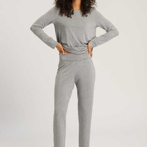 74951 Natural Elegance L/Slv Pajama - 958 Grey Melange