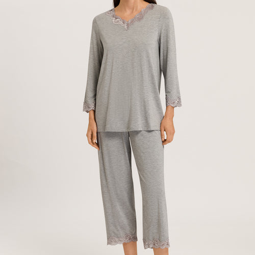 74952 Natural Elegance 3/4 Sleeve Pajama Set - 958 Grey Melange