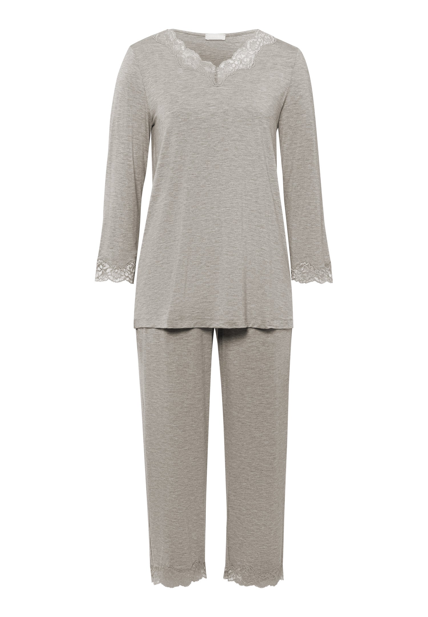 74952 Natural Elegance 3/4 Sleeve Pajama Set - 958 Grey Melange