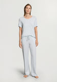 Natural Elegance Drawstring Lounge Pants | Watery Blue Melange 74953-3081