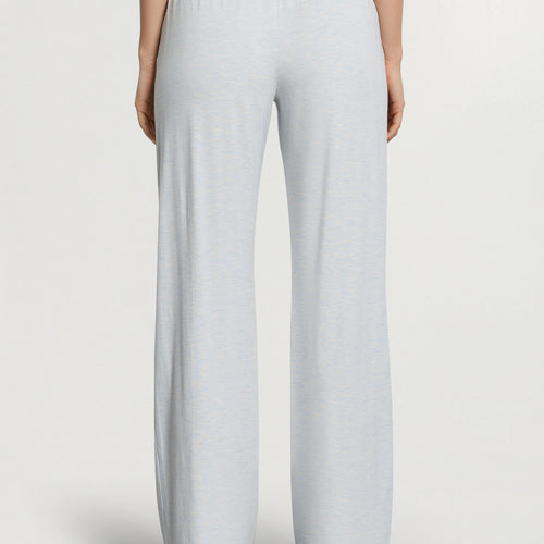 Natural Elegance Drawstring Lounge Pants | Watery Blue Melange 74953-3081