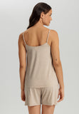 Natural Elegance Spaghetti Camisole Short Pajama Set | Toffee Melange 74962-3012