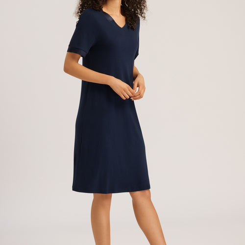 74976 Joela S/Slv Nightgown 100 Cm - 1610 Deep Navy