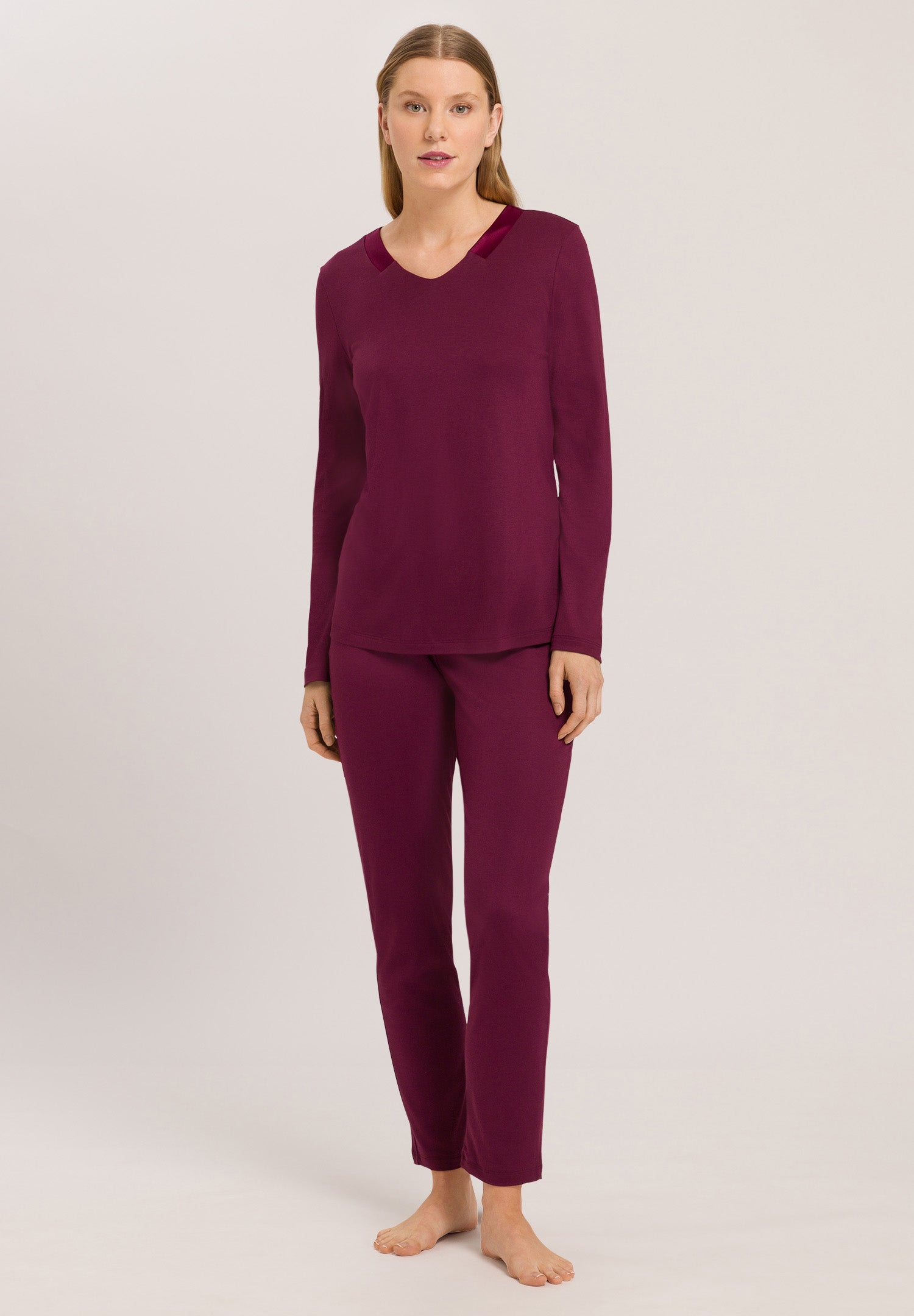 74978 Joela L/Slv Pajama - 2423 Ruby Wine