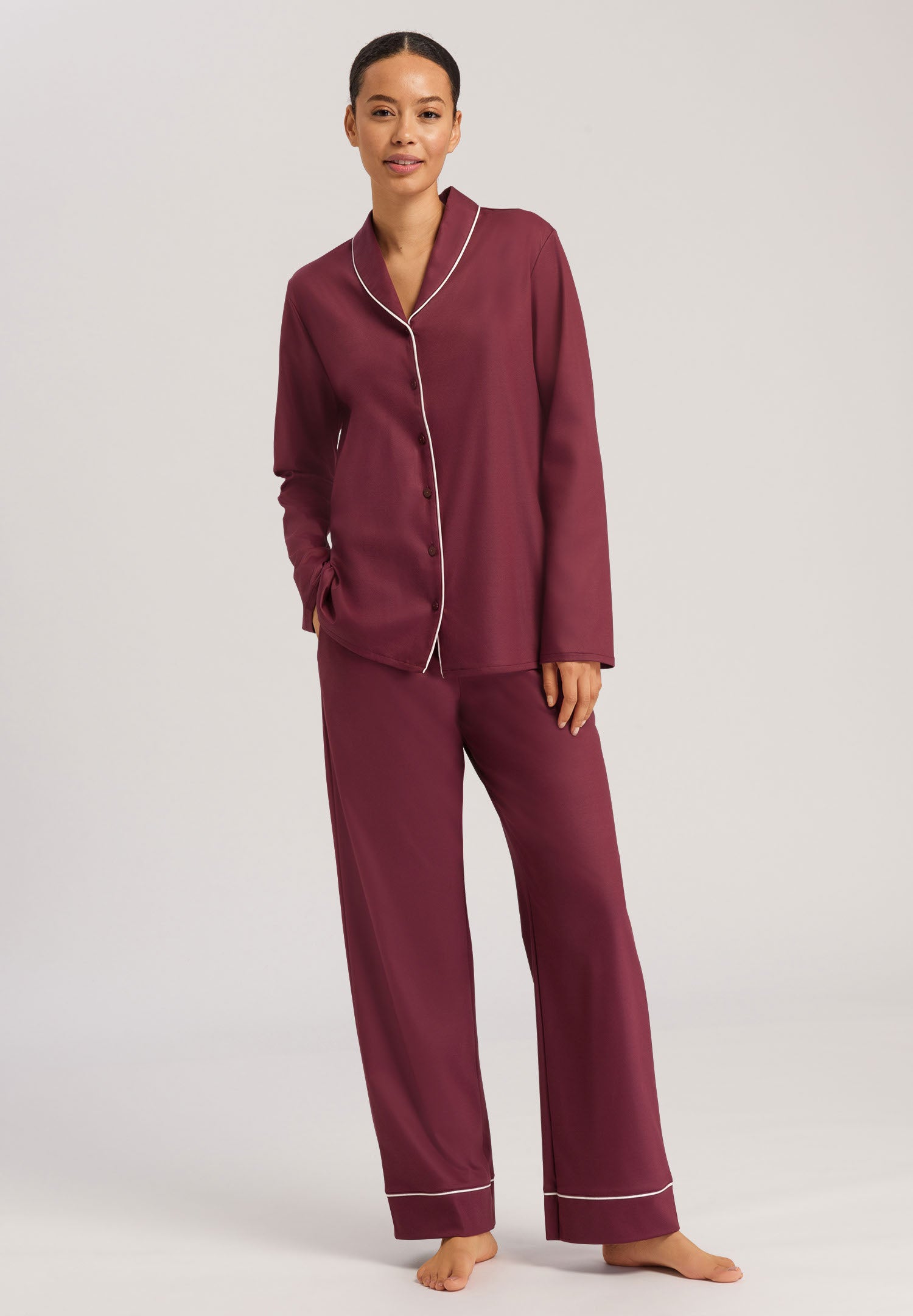 74985 Eleni L/Slv Shirt - 2423 Ruby Wine