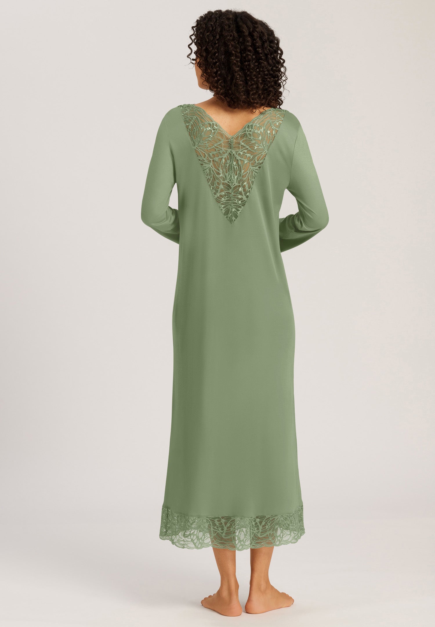 74990 Elia L/Slv Nightgown 130cm - 2718 Loden Frost