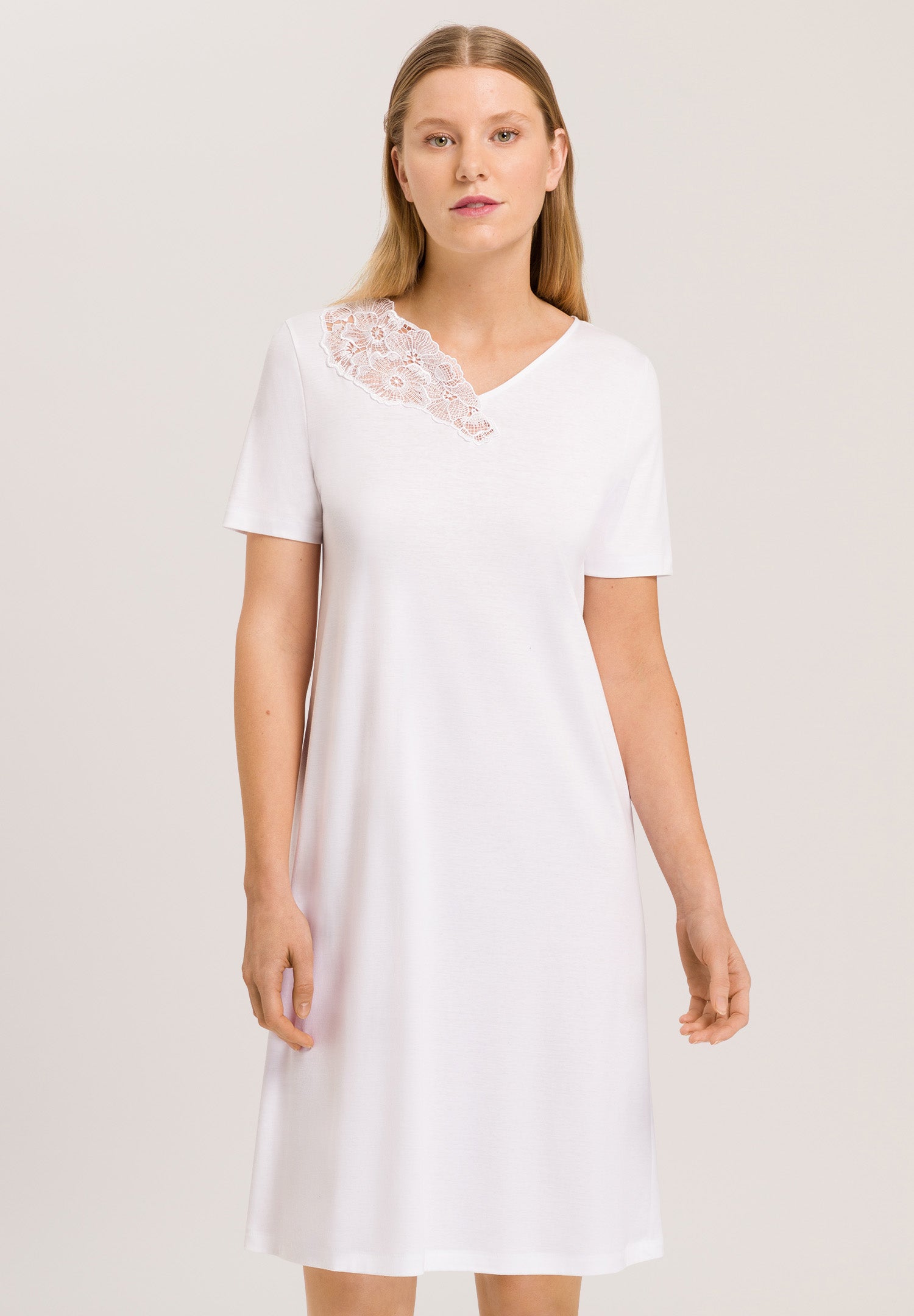 74995 Naila S/Slv Nightgown 100 Cm - 101 White