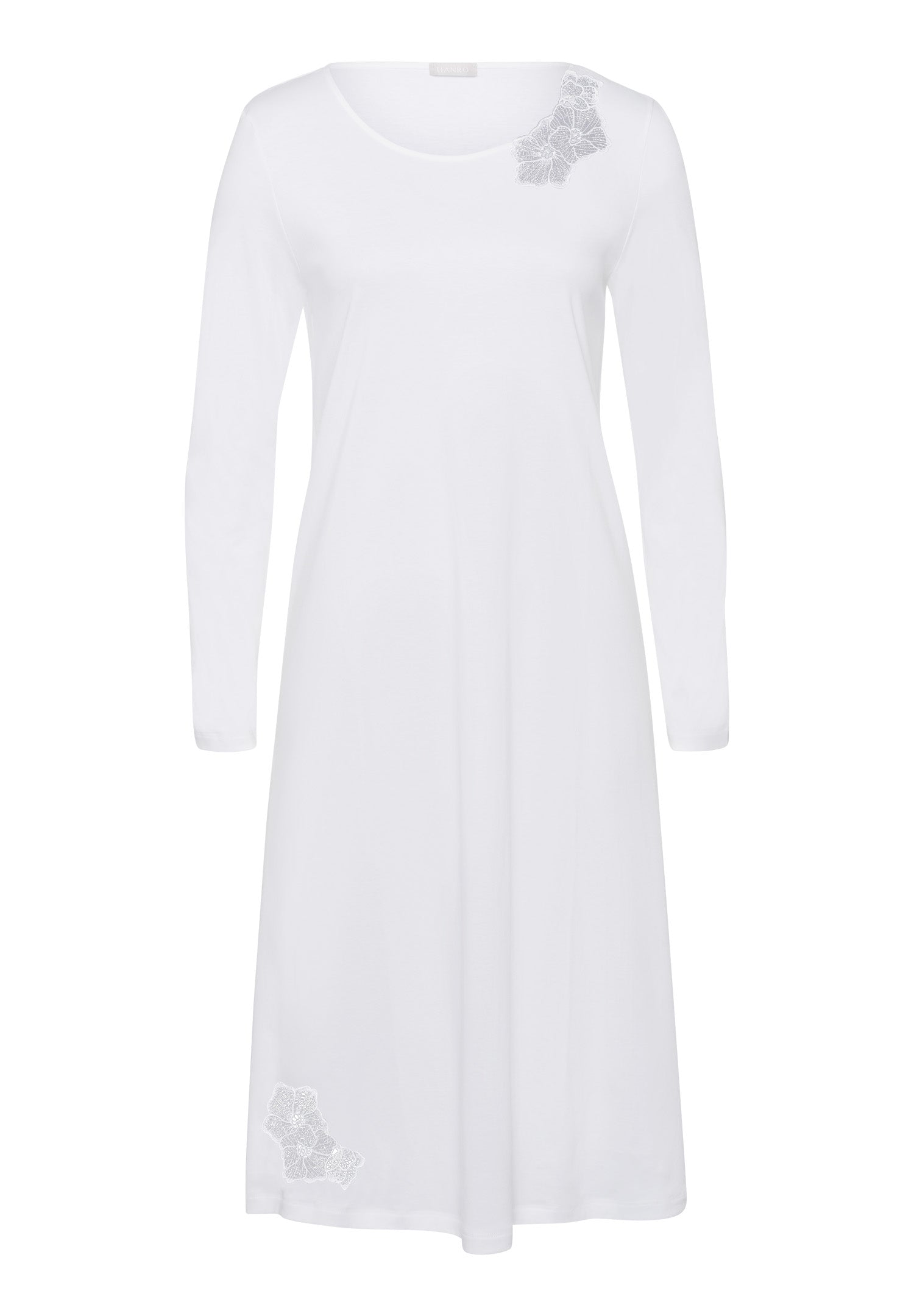 74996 Naila L/Slv Nightgown 110cm - 101 White