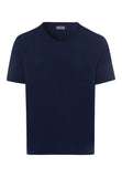 75035 Casuals S/Slv Shirt V-Neck - 1610 Deep Navy