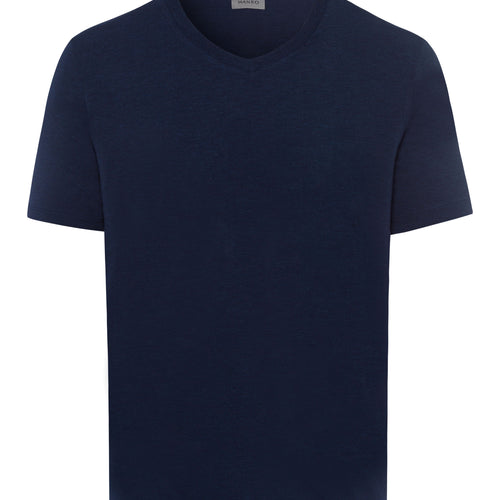 75035 Casuals S/Slv Shirt V-Neck - 1610 Deep Navy