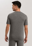 75035 Casuals S/Slv Shirt V-Neck - 1945 Stone Melange