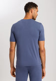 75035 Casuals S/Slv Shirt V-Neck - 2898 Slate Blue Melange