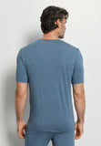 Casuals Soft V-Neck T-Shirt | Retro Blue Melange 75035-3082