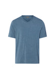 Casuals Soft V-Neck T-Shirt | Retro Blue Melange 75035-3082