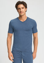 Casuals Soft V-Neck T-Shirt | Tanzanite Melange 75035-3133