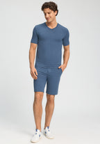 Casuals Soft V-Neck T-Shirt | Tanzanite Melange 75035-3133