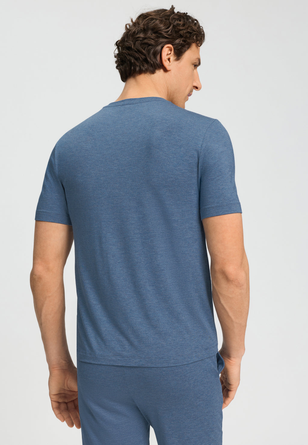 Casuals Soft V-Neck T-Shirt | Tanzanite Melange 75035-3133