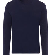 75036 Casuals L/Slv Shirt V-Neck - 1610 Deep Navy