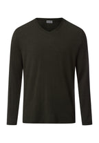 Casuals V-Neck Top | Earthy Ink Melange 75036-3044