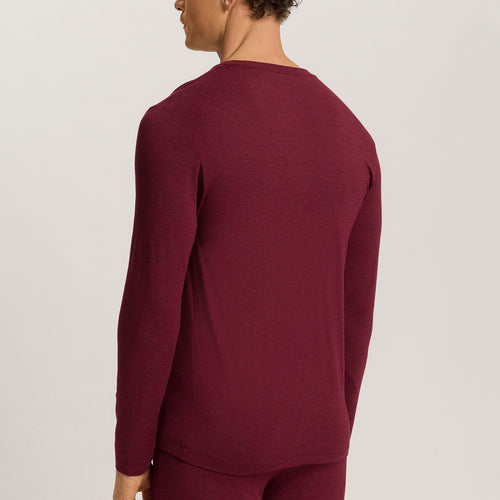Casuals V-Neck Top | Carbernet Melange 75036-3045