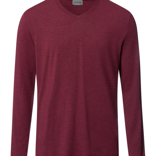Casuals V-Neck Top | Carbernet Melange 75036-3045