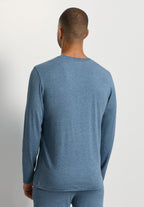Casuals V-Neck Top | Retro Blue Melange 75036-3082