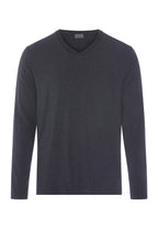 Casuals V-Neck Top | Charcoal Melange 75036-3132