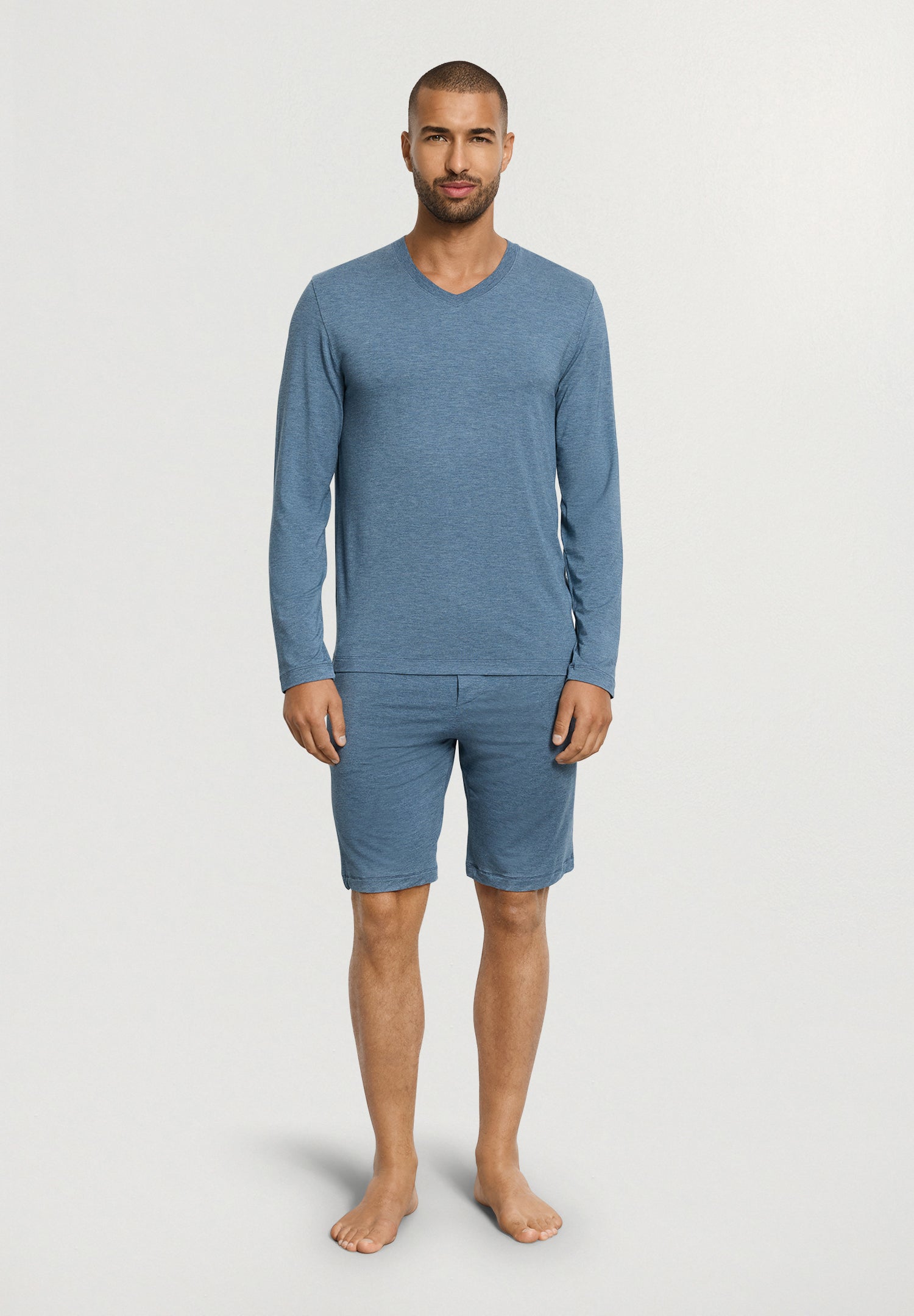 Casuals DrawstringShorts | Retro Blue Melange 75039-3082