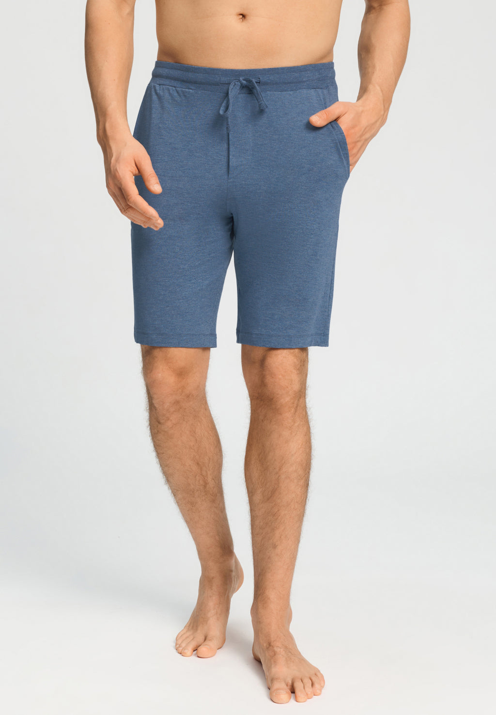 Casuals Drawstring Shorts | Tanzanite Melange 75039-3133