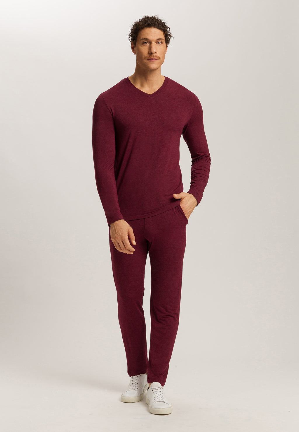 Casuals Long Pants | Carbernet Melange 75040-3045