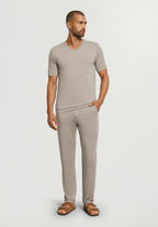 Casuals Long Pants | Hazelnut Melange 75040-3115