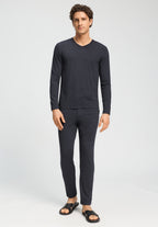 Casuals Drawstring Pants | Charcoal Melange 75040-3132