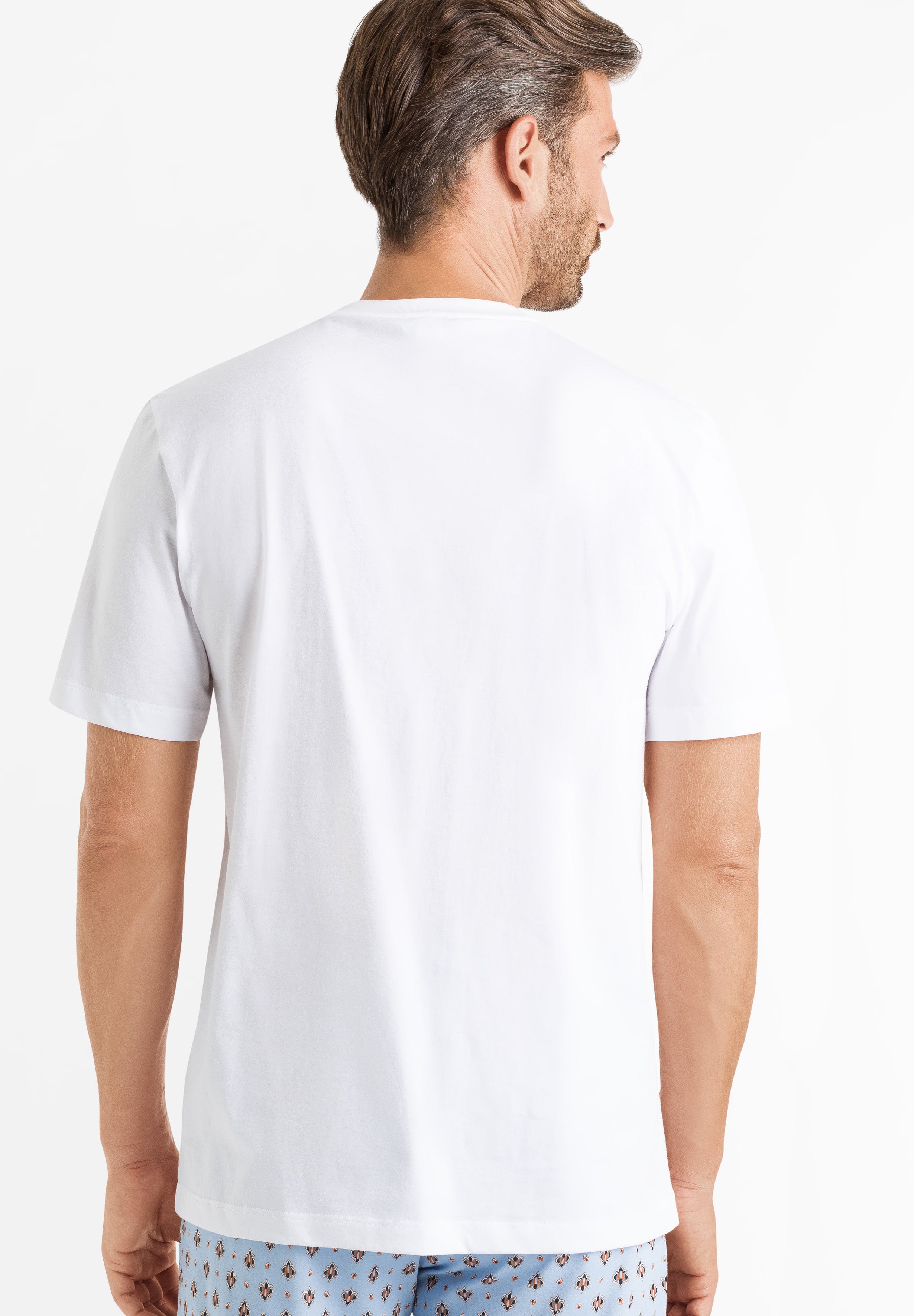 75044 Living Shirts Short Sleeve Shirt Henley - 101 White