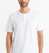 75044 Living Shirts Short Sleeve Shirt Henley - 101 White