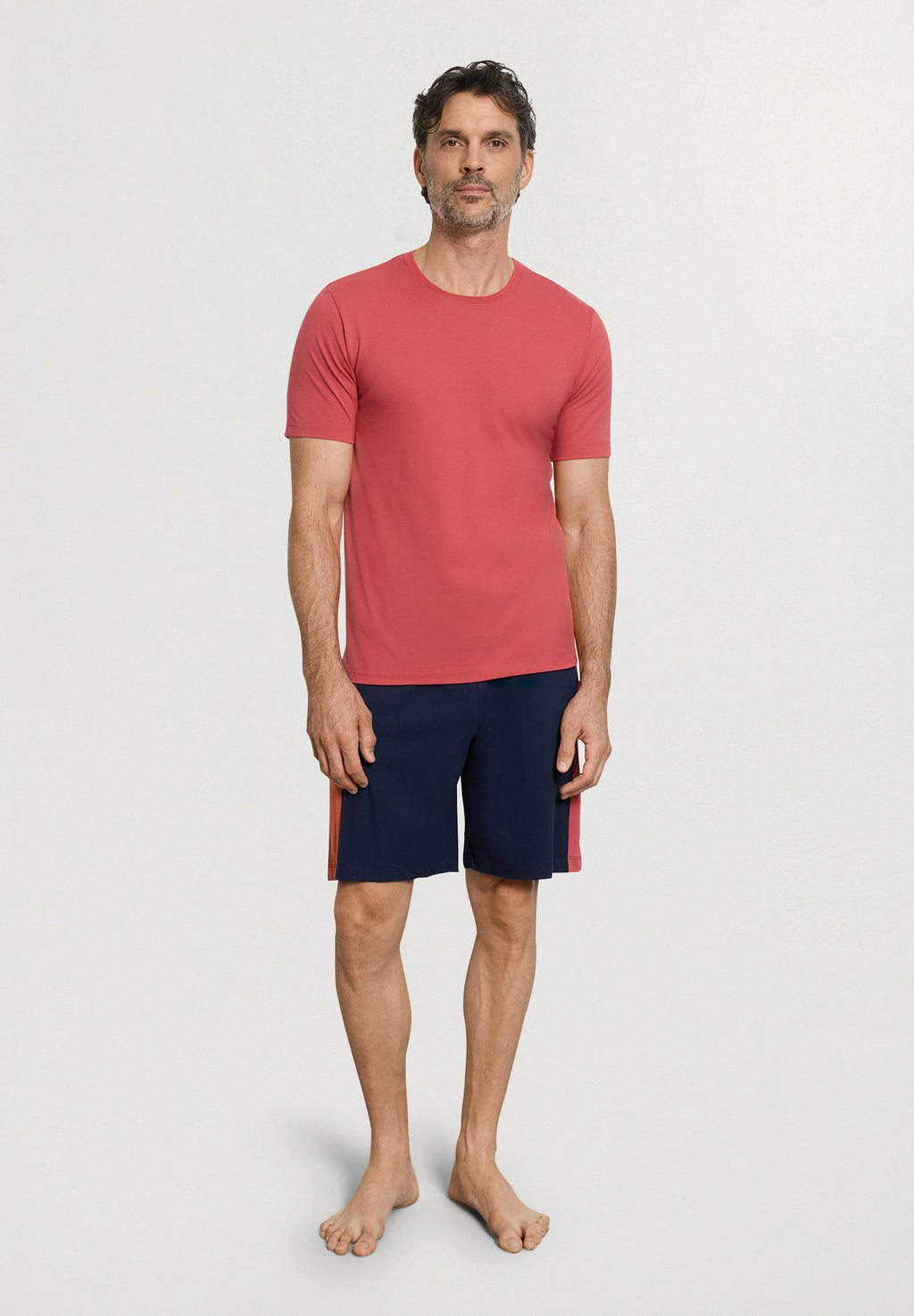 Living Shirts Cotton Crew Neck T-Shirt | Garnet Rose 75050-2420